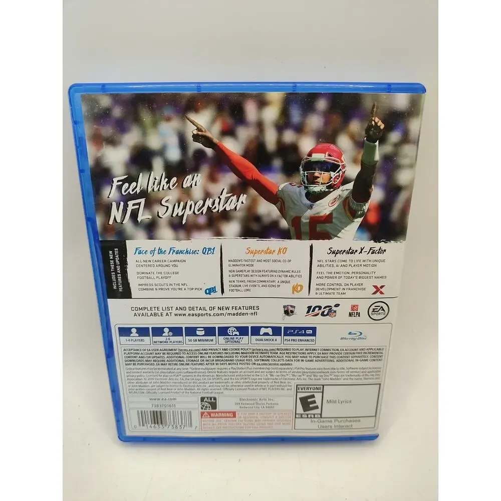 Madden NFL 20 Patrick Mahomes Cover- Sony PlayStation 4 PS4 New/Sealed
